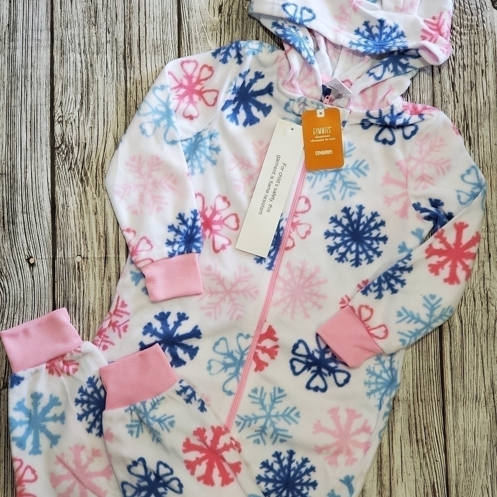 Gymboree Snowflake Print Fleece PJs NWT